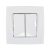 City dupla váltókapcsoló fehér Elmark