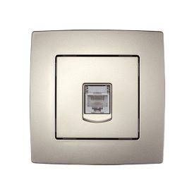 City számítógép aljzat RJ45 CAT5E pezsgő metál Elmark