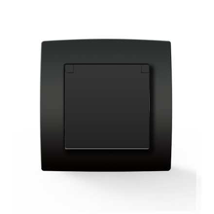 City német típusú dugalj vízálló fedéllel antracit Elmark