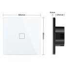 WI-FI okos érintőképernyős EU 1 pólusú kapcsoló fehér Elmark