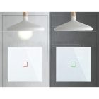 WI-FI okos érintőképernyős EU 1 pólusú kapcsoló fehér Elmark