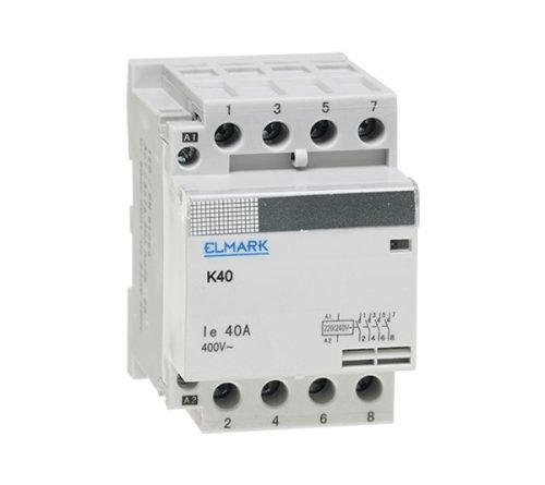 Moduláris kontaktor К40 80А 230V 2NO+2NC Elmark