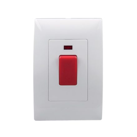 Lecce kétpólusú kapcsoló 45A fehér Elmark