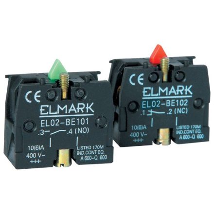 Nyomógomb záróérintkező elem ZB2-BE 101 zöld Elmark