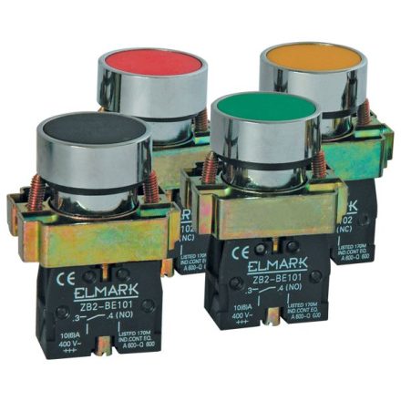 Ipari nyomógomb EL2-BA 21 NO fekete Elmark