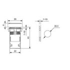Nyomógomb piros szilikon fedővel IP44 Elmark