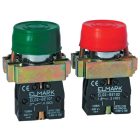 Ipari nyomógomb EL2-BP 42 NC PIROS IP65 Elmark