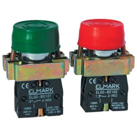 Ipari nyomógomb EL2-BP 42 NC PIROS IP65 Elmark