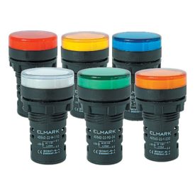 LED visszajelző AD56D-22 ZÖLD 22mm 110V AC Elmark