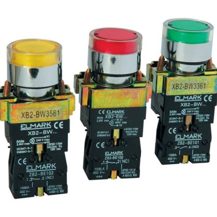 LED-es nyomógomb BW 3371 110V ZÖLD Elmark