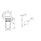 Nyomógomb 2 pozíció fekete Elmark