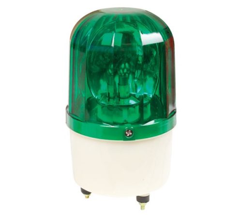 Jelző lámpa szirénával LTE1101J-G 12V zöld Elmark