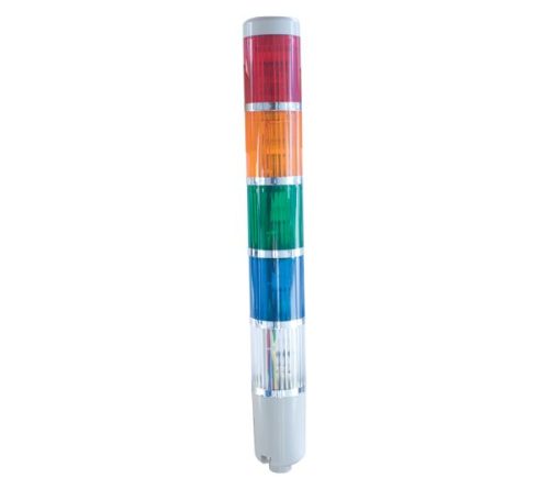 Jelző lámpa oszlop szirénával LTA205-3J 12V piros, sárga, zöld Elmark