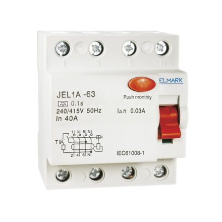 Áramvédő kapcsoló JEL1A 4P 63A/30MA Elmark