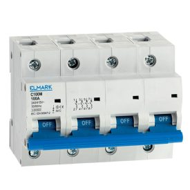 Kismegszakító C100M 10KA 4P 100A C Elmark