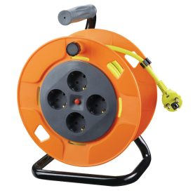   Kábeldob 4 aljzat 25 méter 1,5 mm² vezetékkel zöld Elmark