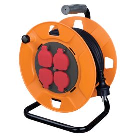   Kábeldob 4 aljzat 50 méter 1,5 mm² vezetékkel fekete Elmark