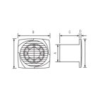 Ventilátor MX-Ф100V szeleppel előlap nélkül Elmark