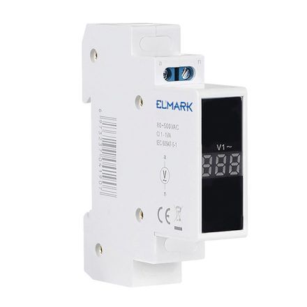 Moduláris feszültségmérő 1P 80-500VAC piros Elmark