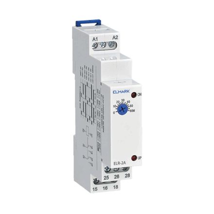 ELR-2B Relé 24-240V 1S-10MIN 1C-bekapcsolási késleltetés + 1C azonnali bekapcsolás Elmark