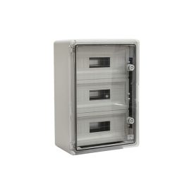   Műanyag elosztószekrény átlátszó ajtó 45 modulos IP65 Elmark