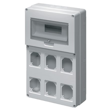 Ipari elosztó függőleges 6 dugalj 12 modul Elmark