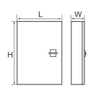 Rozsdamentes fém elosztószekrény SXF 25/25/15 Elmark
