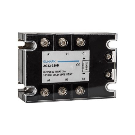 Szilárdtest relé ZG33-3-20B 400VAC 20A 3P Elmark