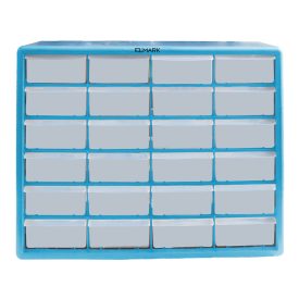  Műanyag tárolódoboz 24 Fiókos 50x16x39cm csavar nélkül Elmark