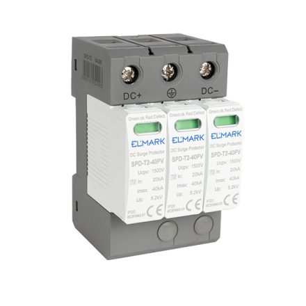 T1+T2 3P SPD DC 1000V 12.5kA Elmark