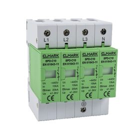 Túlfeszültség levezető SPD-C10/3pN In 10kA Elmark