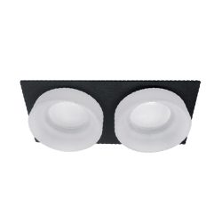 Spot lámpatest 2XGU5.3 négyzet fekete/fehér Elmark