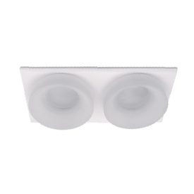 Spot lámpatest 2XGU5.3 négyzet fehér/fehér Elmark