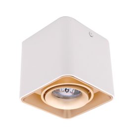   Spot lámpatest 1XGU10 négyzet billenthető arany/fehér Elmark