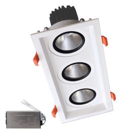   3X15W 4000K IP44 230V fehér LED mélysugárzó inverterrel Elmark