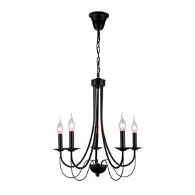 Angela csillár 5XE14 fekete Elmark