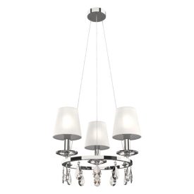 Barbara csillár 3XE14 fehér/króm Elmark