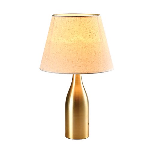 Capri asztali lámpa 1XE27 arany/len Elmark