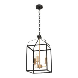 Izabel függeszték 3XE27 fekete/arany Elmark