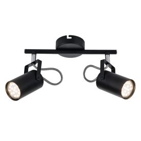 Izzy spot 2xGU10 fekete Elmark