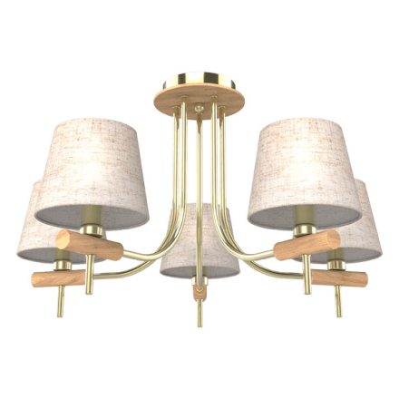 Jonas csillár 5XE14 bézs/arany Elmark