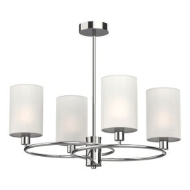 Lukas csillár 4XE14 fehér/króm Elmark