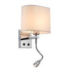 Maya fali lámpa 1XE27 +1WLED 4000K króm Elmark