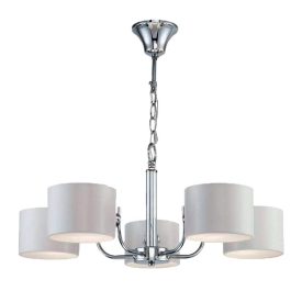 Melody csillár 5XE27 fehér/króm Elmark