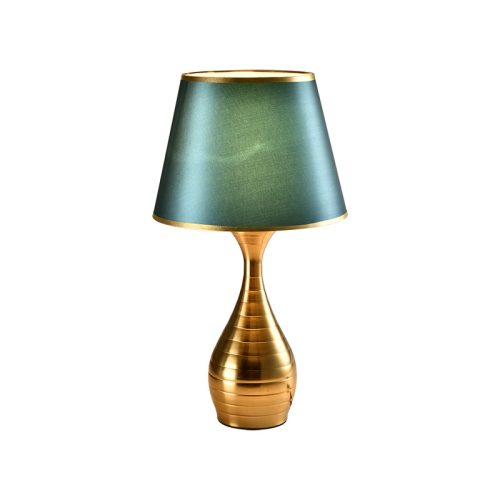 Monte asztali lámpa 1XE27 arany/zöld Elmark