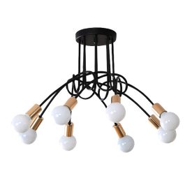 Mya mennyezeti lámpa 8XE27 fekete/arany Elmark