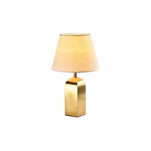 Ponza asztali lámpa 1XE27 arany/len Elmark
