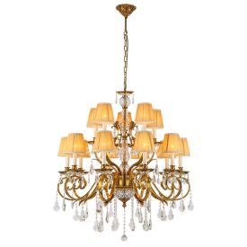 Ralph csillár 15XE14 sárgaréz/kristályok Elmark