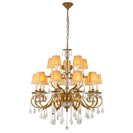 Ralph csillár 15XE14 sárgaréz/kristályok Elmark