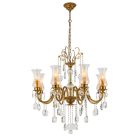 Richard csillár 8XE14 sárgaréz/kristályok Elmark